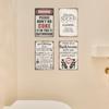 Putuo Decor Restroom Retro Tin Sign Vintage Bathroom Plaque Metal Plates Wall Art Posters Decoration for Toilet Iron Paintings