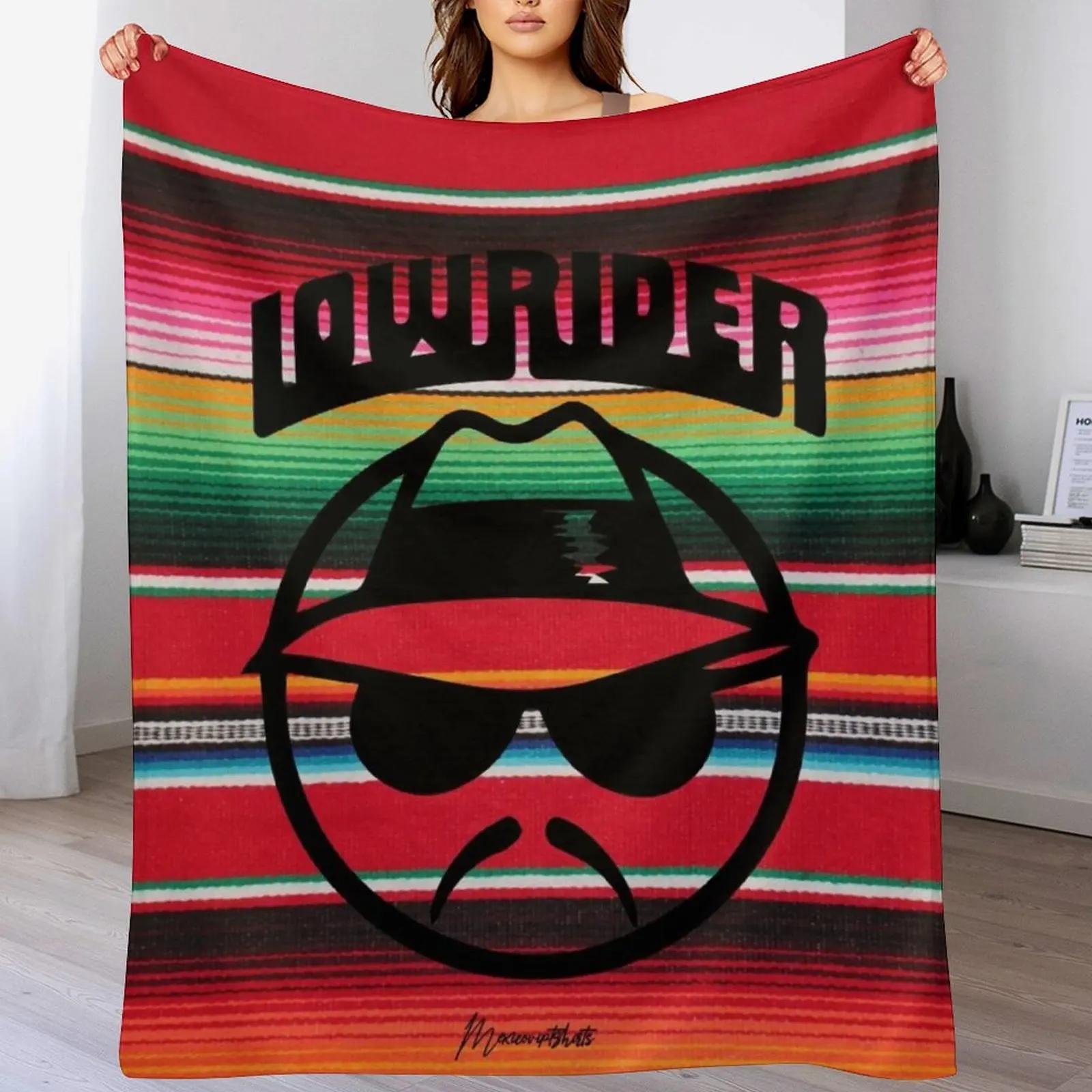 

ORIGINAL MEXICIVIPTSHIRTS LOWRIDER SERAPE Throw Blanket Outdoor Soft Blanket for Picnic Beach Camping 102x76cm(40x30in)