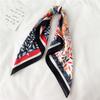 New silk scarf small square scarf 71cm color graffiti scarf autumn and winter thin neck scarf summer air conditioner small shawl