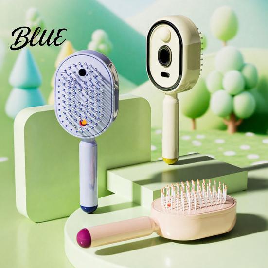 Detangling Hair Brush Electric Steam with Water Spray Reduce Frizz Anti-Static Misting Hairbrush Portable Travel Cordless Fluffy Short