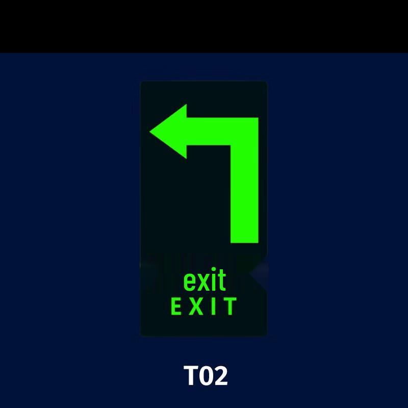 Longchan Glow-in-the-Dark Safety Exit Sign