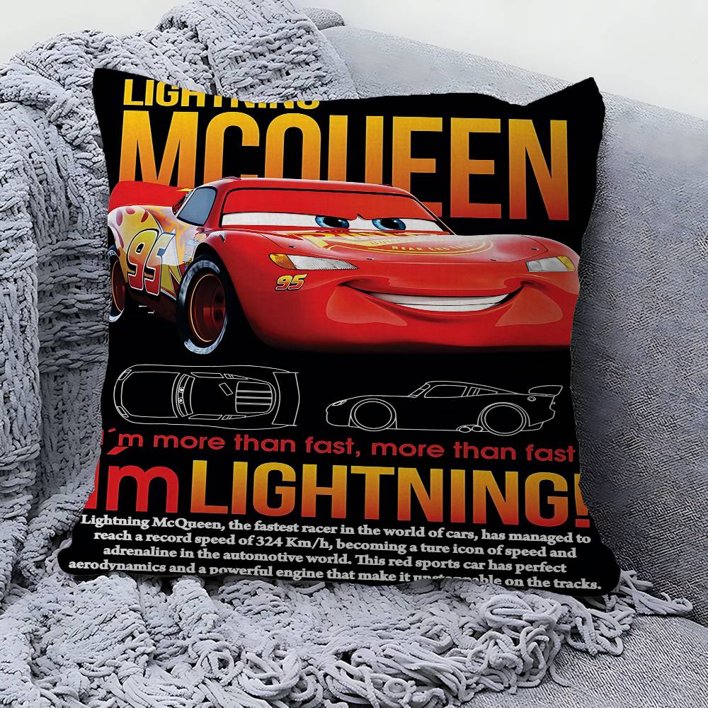 Cartoon L-lightning Anime M-mcQueen Office Cushion Pillowcase Car Cushion Cover45X45CM Lumbar Pillowcase Sofa Pillowcover