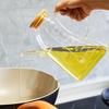Leak-Proof Glass Oil Pot with Scale - Large Capacity Kitchen Bottle for Oil, Soy Sauce, and Vinegar