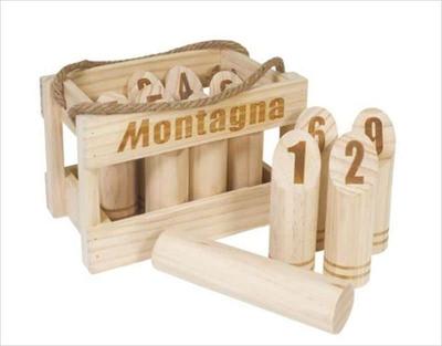 HAC3208 Wood Toy ~Play Equipment Used In the Finnish Sport [Morukku]~ A Competitive Outdoor Game That Anyone Can Enjoy [Montagna] Clear