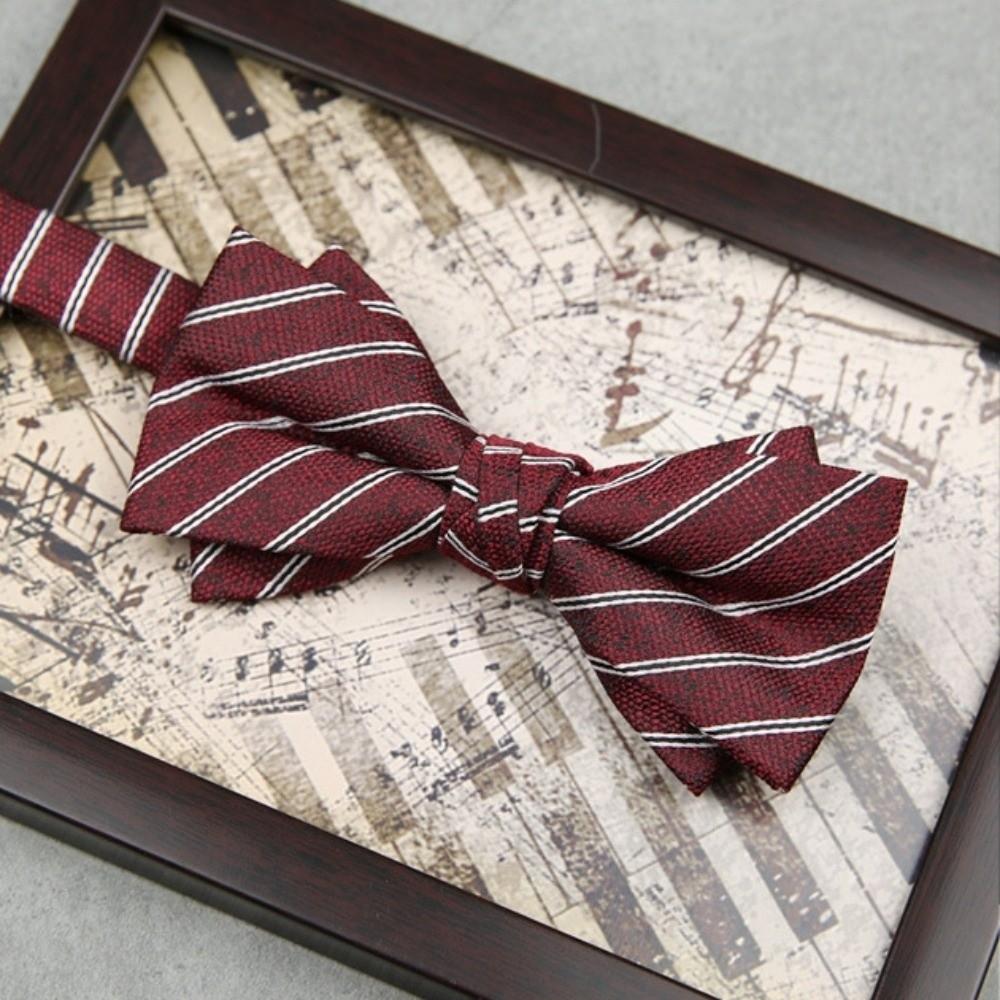 Soft Red Serise Bow Tie Bowknot Bridegroom Groomsman Cravat Creative Men Necktie  Chinese Wedding