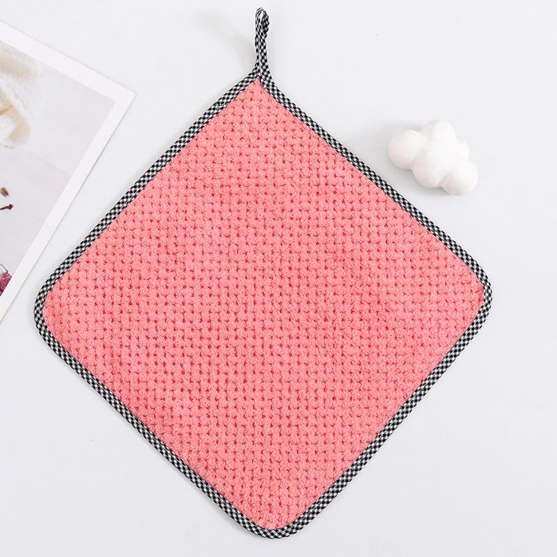 

1/5/10 шт. Бытовые суперабсорбирующие полотенца из микрофибры Кухонные полотенца для мытья посуды Антипригарные салфетки для мытья масла 5PCS розовый