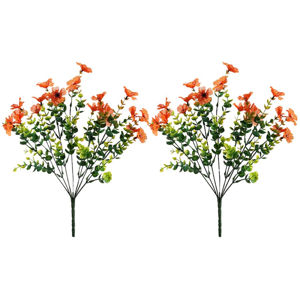 New Artificial Plant Flowers Outdoor Autumn Decoration 2 Bunches Of Fake Silk Flowers For Home Patio Garden Decoration
