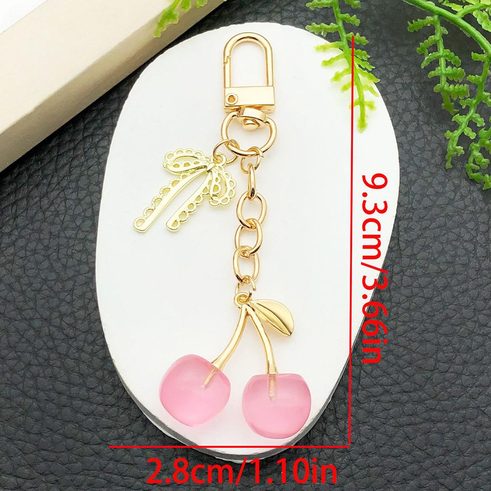 Cherry Keychain Drip Oil Alloy Pendant Bag Charm Gift
