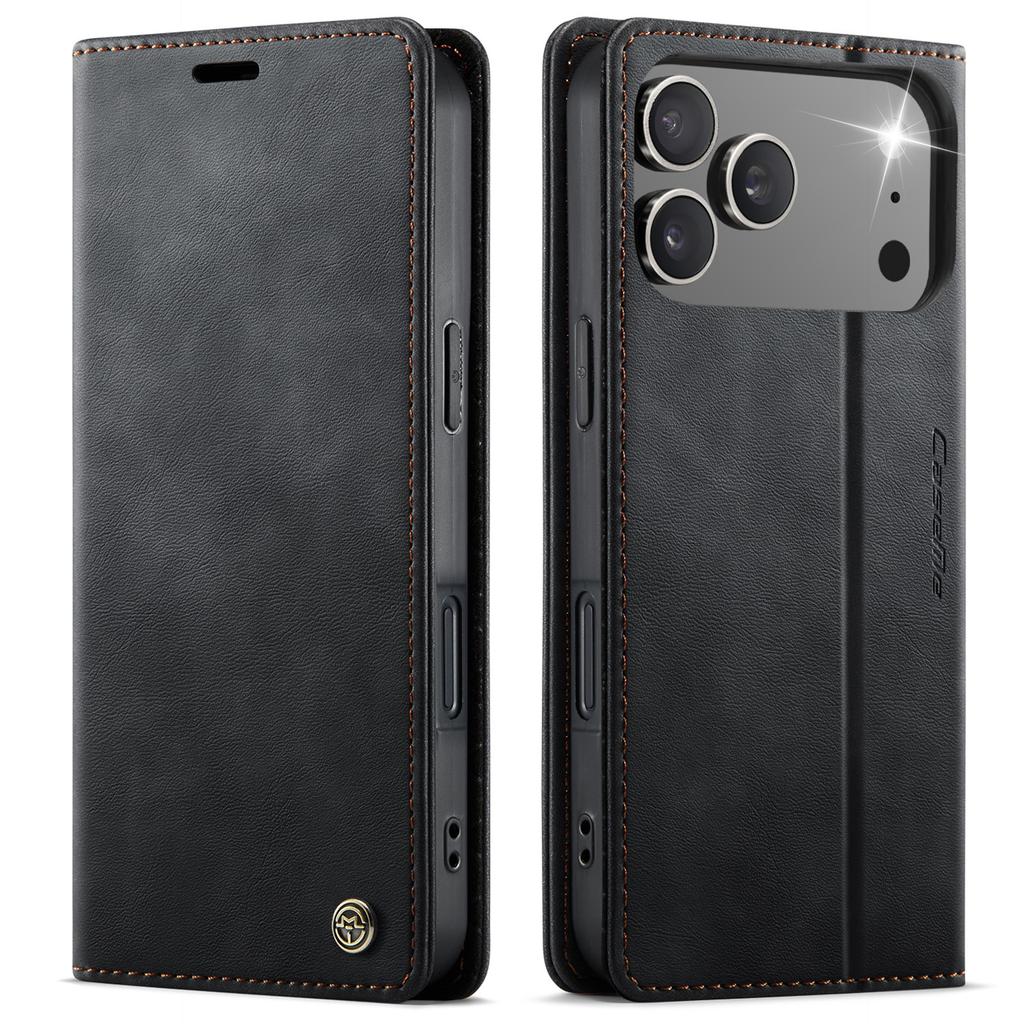 Retro Leather Phone Case for IPhone 17E 16E Air 17 16 15 Plus 14 13 12 11 Pro Max Magnetic Flip Wallet with Card Holder Cover