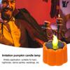 Pumpkin Solar Tea Light LED Candle Light Outdoor Waterproof Energy Electronic Flickering Solar Lamp Garden Halloween Home Decor