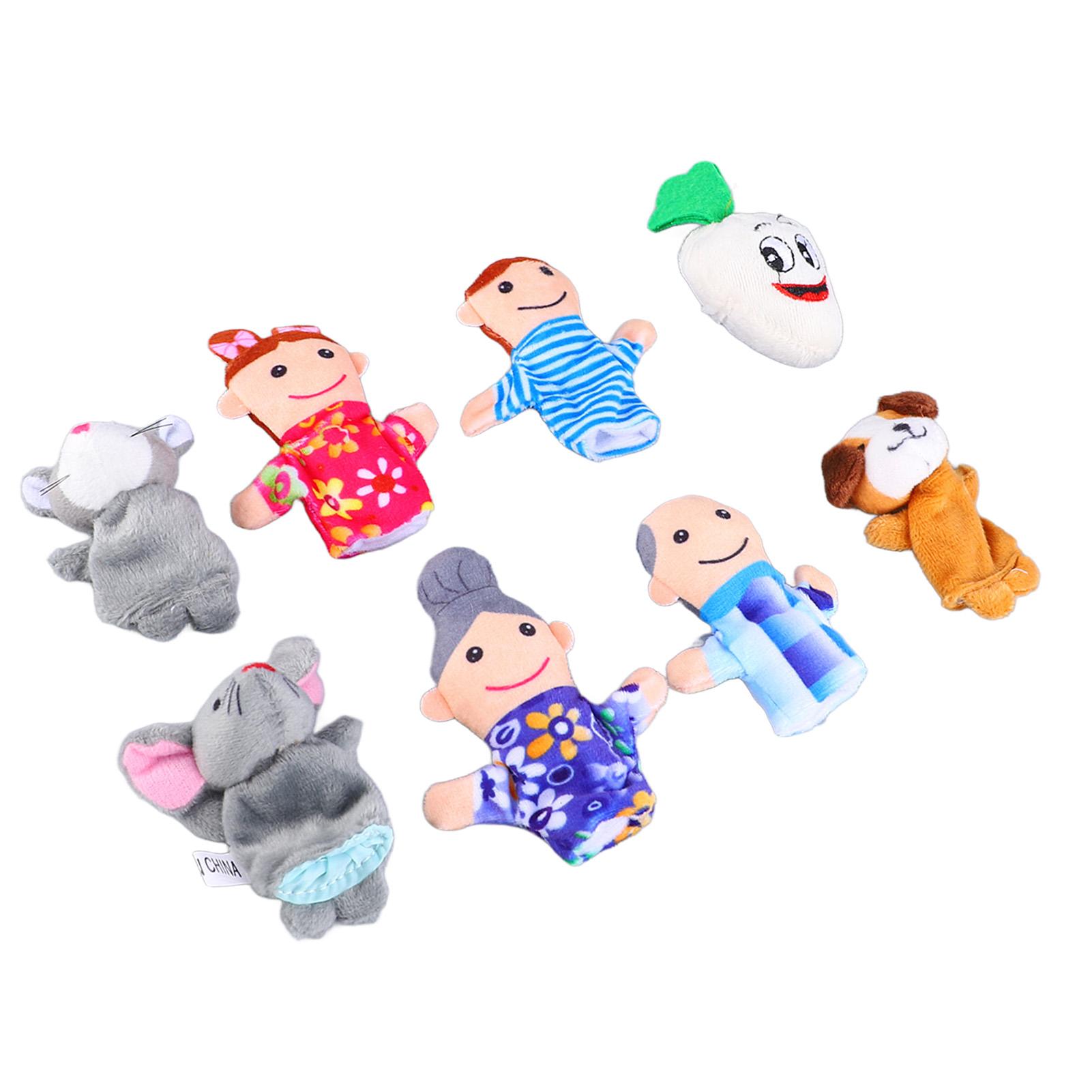 

8 шт. Мультяшные животные Пальчиковые куклы Маленькие Портативные Развивающие Пальчиковые куклы Игрушки для Детей