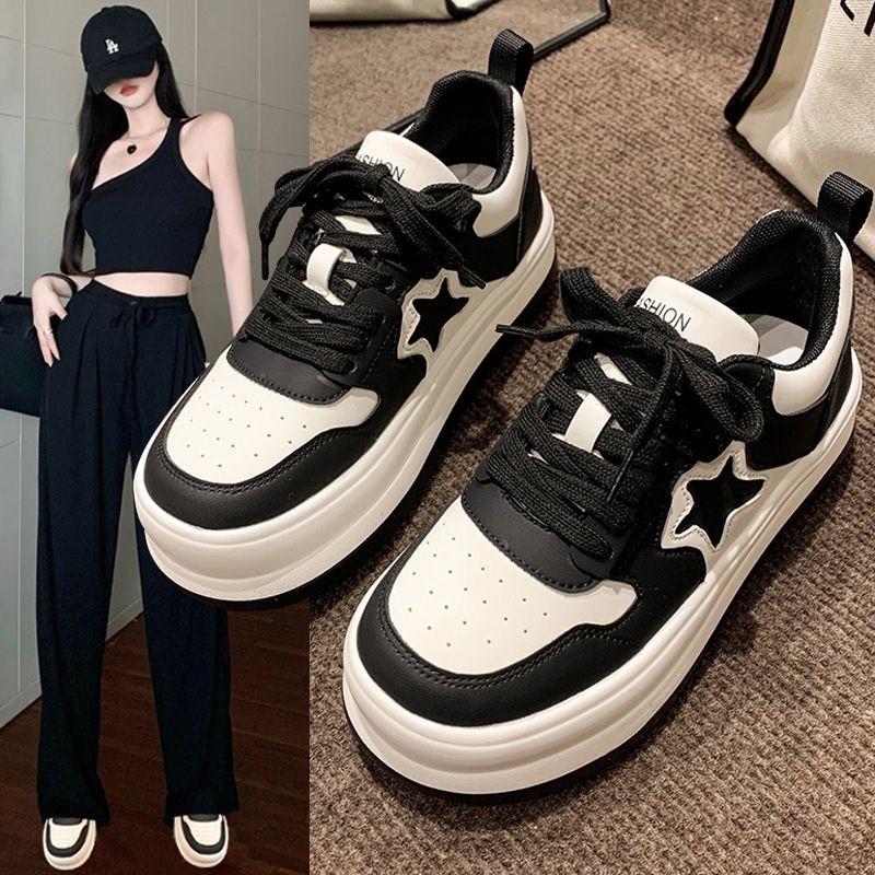 Fashion Leisure Woman Sports Shoes Summer Hot Sell Trend Women's Platform Walking Shoes Fashion Star Skateboard Shoe Flat Footwear Tenis
