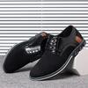 Autumn new men's shoes retro fashion casual leather shoes men's round head lace-up non-slip versatile comfortable men's shoes men's leather shoes