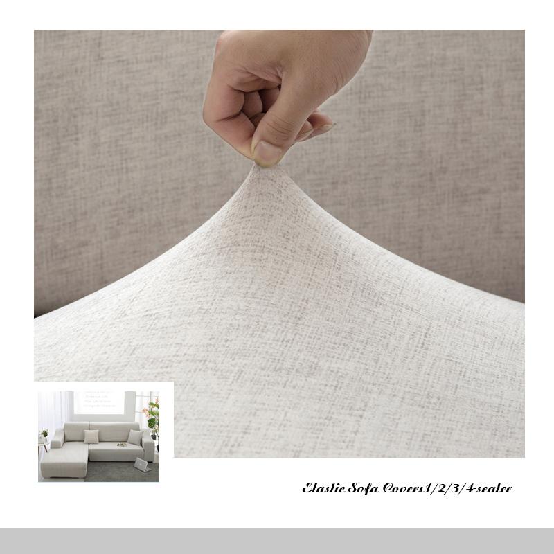 VIP LINK Sofa Cover Elastic Chaise Longue Sofa Cover for Living Room Stretch Covers for Corner Sofa L-shaped Need Buy 2pcs Cover