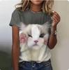 2024 New Women's T-Shirt Cute Puppy Pattern Printed Women's T-Shirt Extra Large Size T-Shirt Summer Ladies