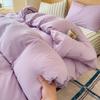 Ins Minimally Purple Striped Bed Sheet Set Bedding Set  Four Piece Set Student Quilt Set Girl Heart Dormitory Three Piece