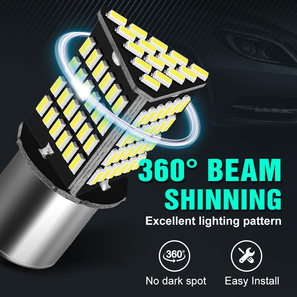 1pc 3014 87SMD 1156 BA15S P21W Led 1157 BAY15D P21/5W BAU15S PY21W Lamp Car Tail Bulb Brake Lights R5W R10W Reverse DRL Lamp Daytime Running Light 12V