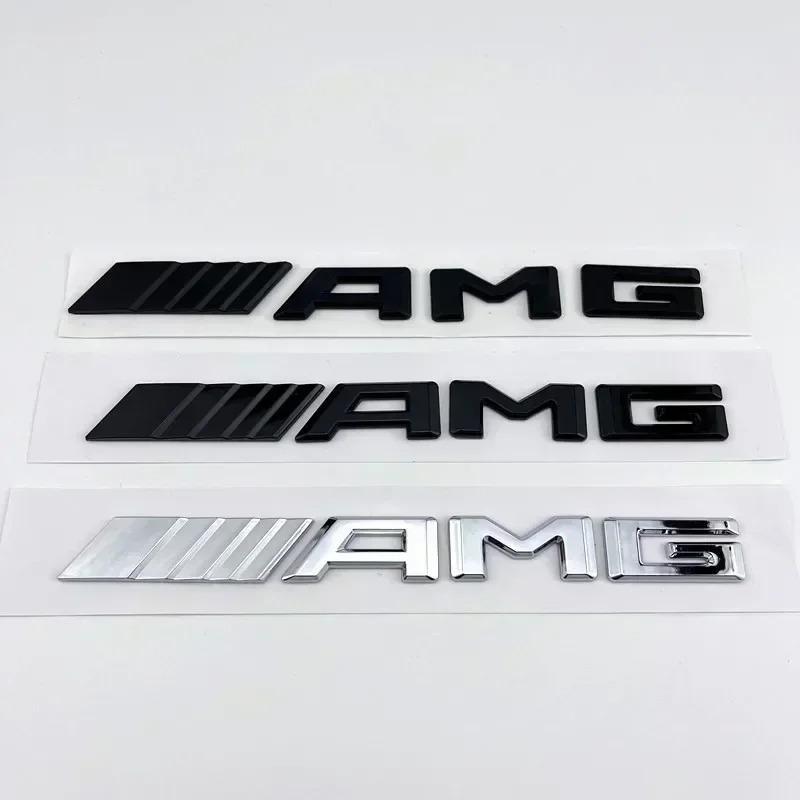 3d ABS Black AMG Emblem Letters Car Trunk Badge For Mercedes Benz W204 W205 W176 W177 W212 W213 AMG Sticker Accessories