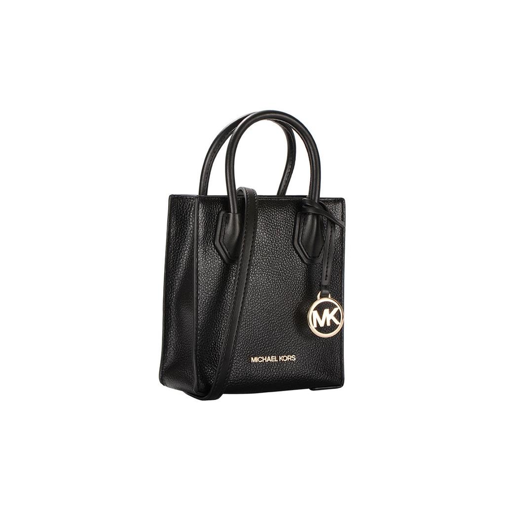 Michael Kors Mercer Classic French Commuter Letter Accordion Bag Crossbody Shoulder Bag Leather Tote Mini Women Bags Black 35S1GM9T0L-001