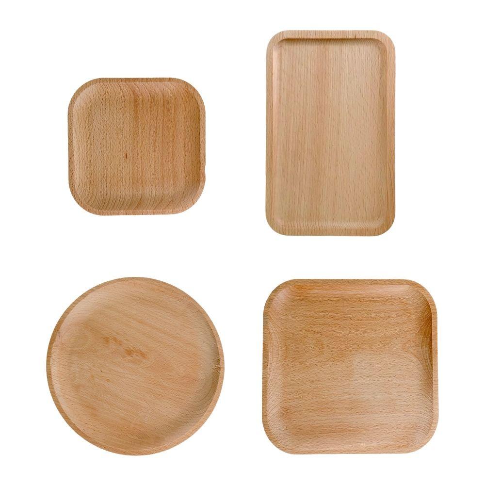 Japanese Style Wooden Plate Tray Wooden Tableware Tray New Serving Tray  Home Kitchen
