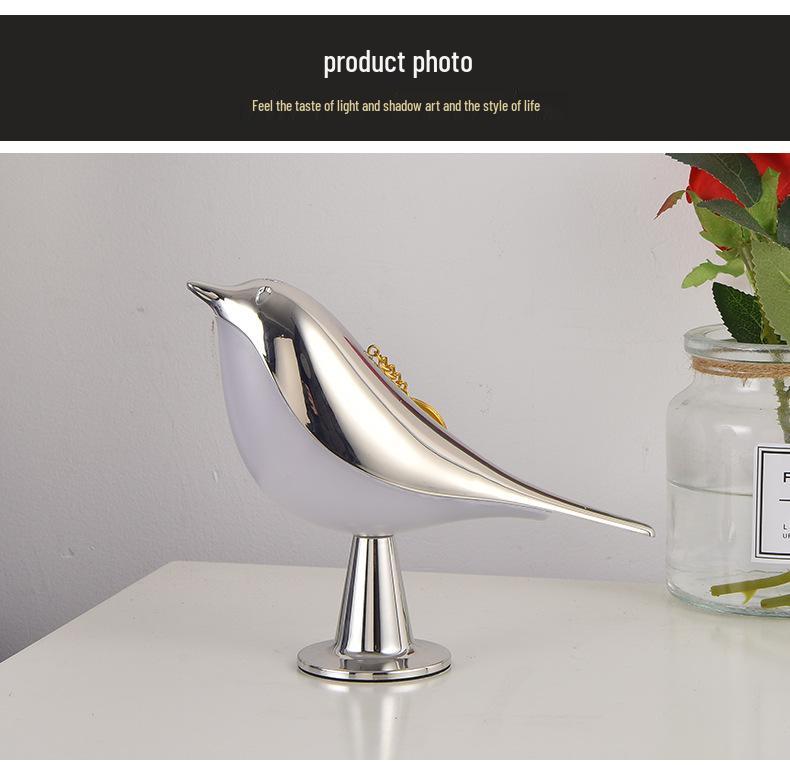 Magpie Aroma LED Night Light: Touch-Activated Bird Lamp for Car, Bedroom, or Bedside Table.