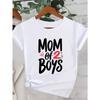 European Sizes Mother'S Day Mom Gradient Pattern Printed Casual Round Neck Short Sleeve Stylish Sports T-Shirt for Women Comfortable Top