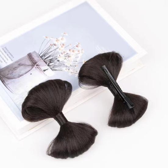 Bow Wig Realistic No Perming Dyeing Han Clothing Hair Styling Fluffy Soft Ancient Style Bow Updo Hair
