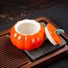 Pumpkin Jar Ceramic Halloween Home Decor Storage Container Pumpkin Candy Jar with Lid for Cookie Snack Seasoning Tea Coffee Bean