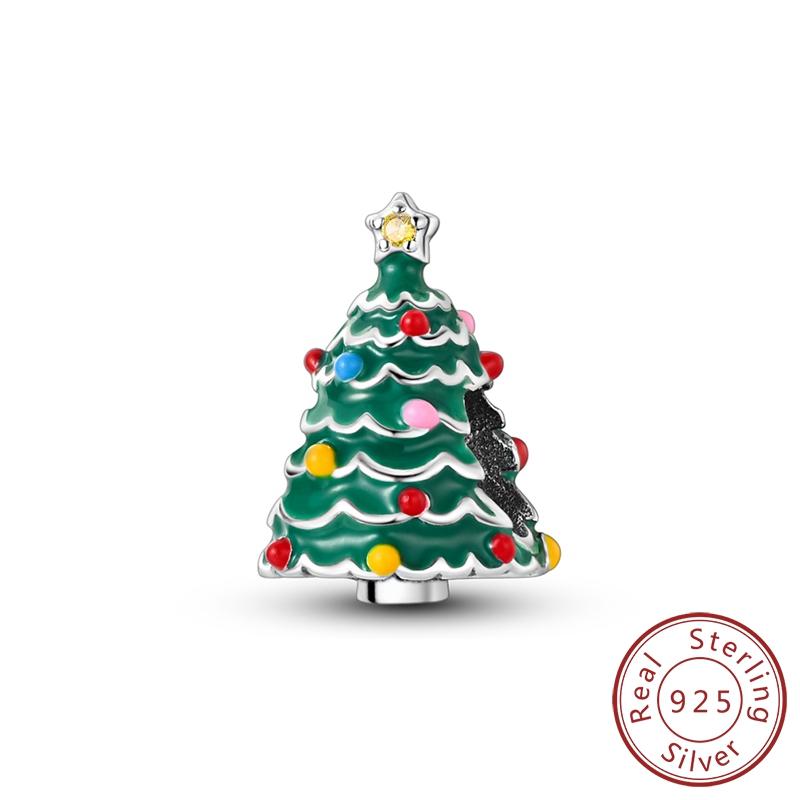 Real Copper Merry Christmas Charms Santa Claus Bead Fit Original Bangle Pendant Bracelet Diy Gift For Friend