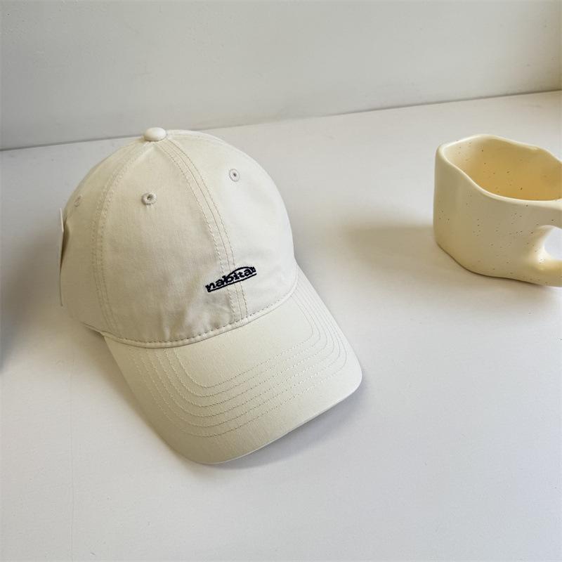ins soft top simple embroidery baseball cap women spring and summer out of the street wide brim show face small cap couple shade