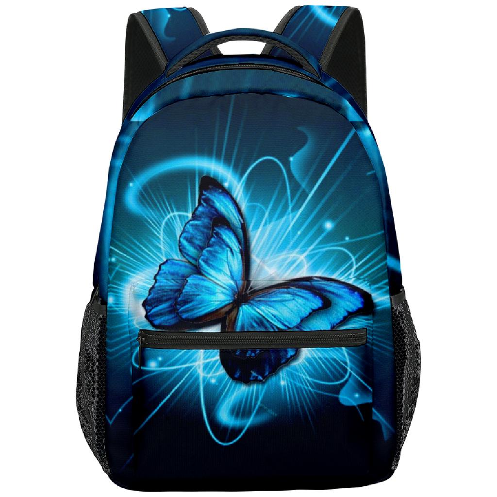 Classic Popular Funny butterfly student Bookbag Notebook Backpacks 3D Print Oxford Waterproof Boys/Girls Travel Backpacks