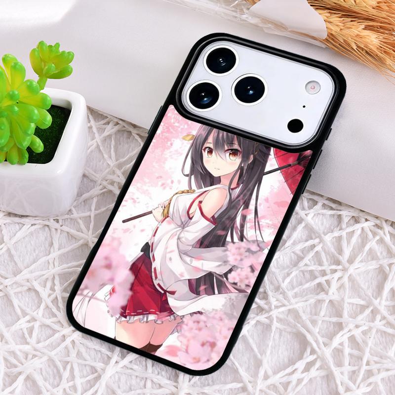 Japanese Style Anime Girl Phone Case for iPhone 17 Air 16 15 11 12 14 13 Pro Max Shockproof Cover