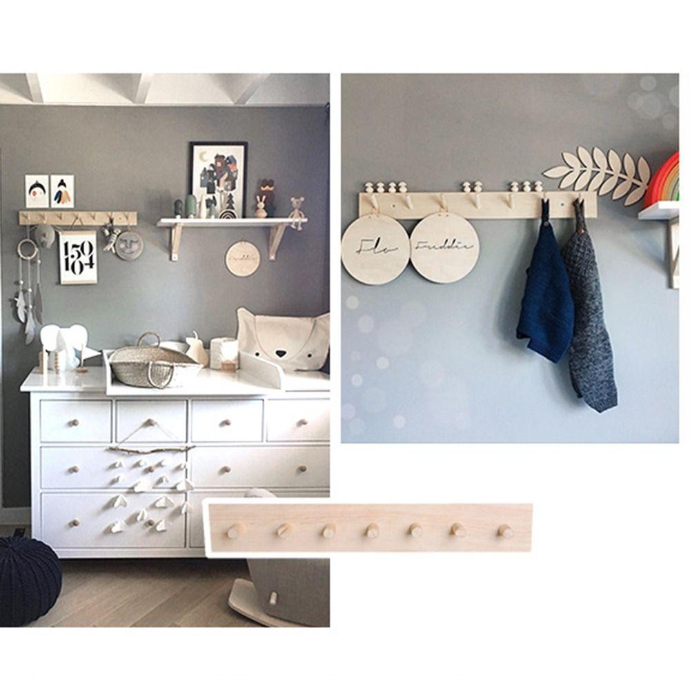 INS Door Back Clothes Hook Wooden Sundries Storage Hook Decorative Hook  Housewarming Gift
