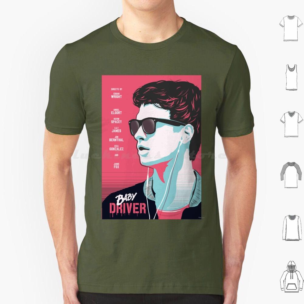 Baby Driver T Shirt 6xl Cotton Cool Tee Baby Driver Movie Cinema Film Cinephile Cool Art Geek