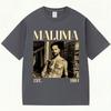 T-shirt Grafiche Rapper MALUMA da Uomo Hip Hop Stile Vintage Manica Corta Moda Gotica Cotone Oversize