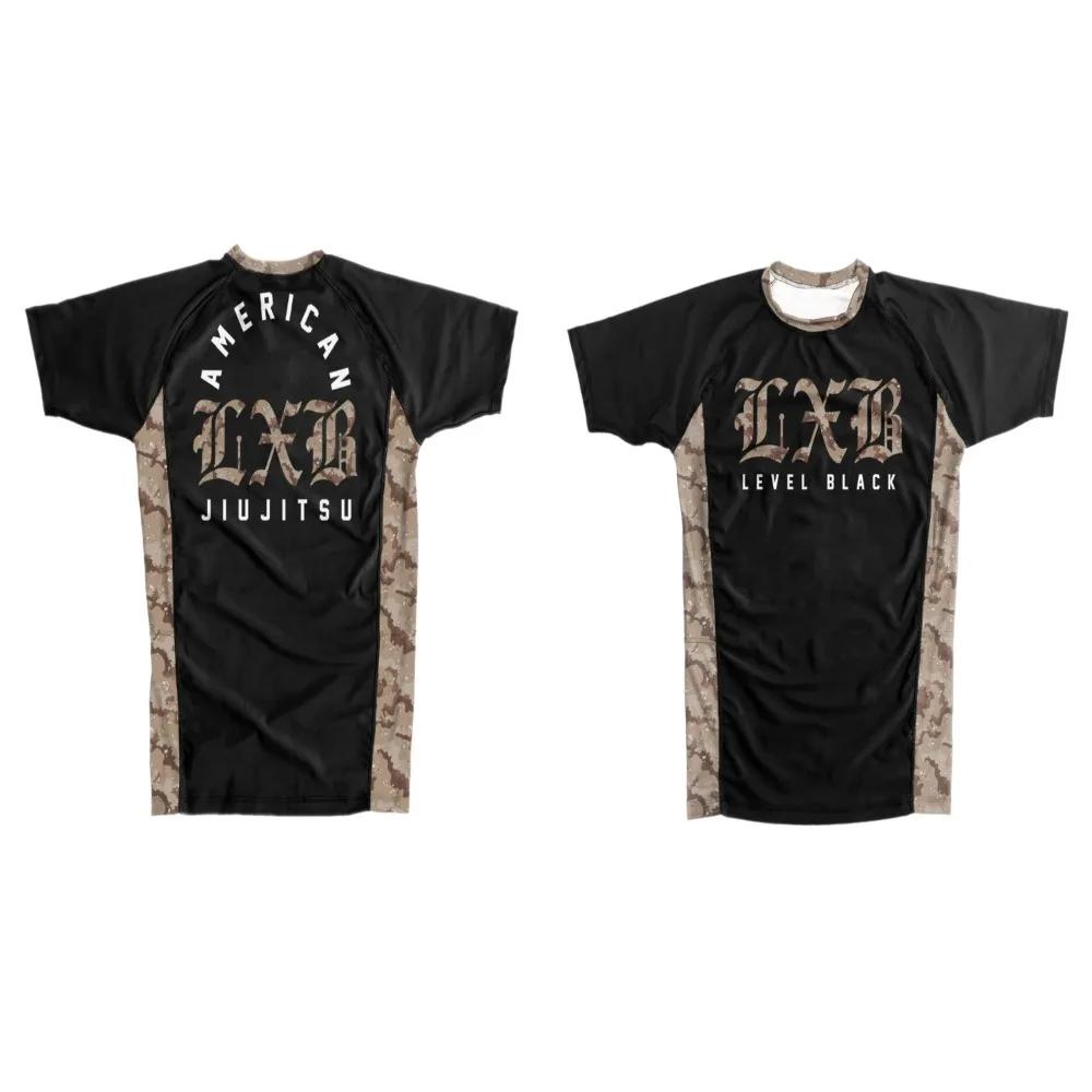 V1 LXB AJJ Černý Rash Guard Rychleschnoucí Tričko do posilovny Levelxblack Dres Vintage Pánské Dámské Tričko Oblečení Unisex Oblečení Y2k Vrchní díly