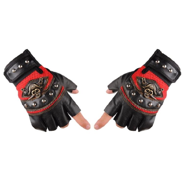 Punk Motorcycle Gloves Half Finger Wear-resistant Flexible Dexterous Gloves