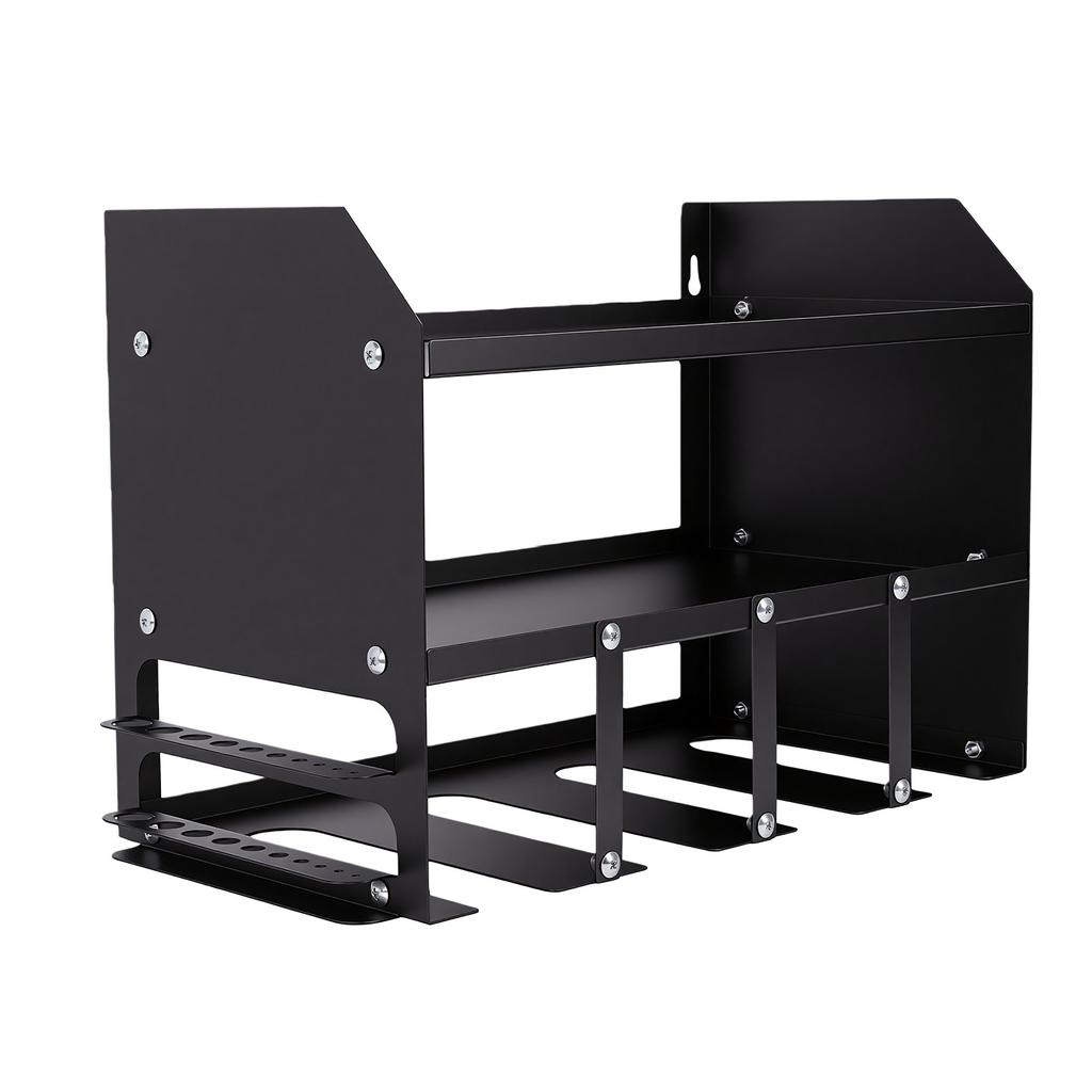 Wall Mount Power Tool Organizer Heavy Duty Metal Garage Tool Storage Rack for Workshop Auto Repair Shop