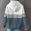 Women's Loose And Comfortable Color Blocked Printing Long Sleeved Hooded Sweatshirt