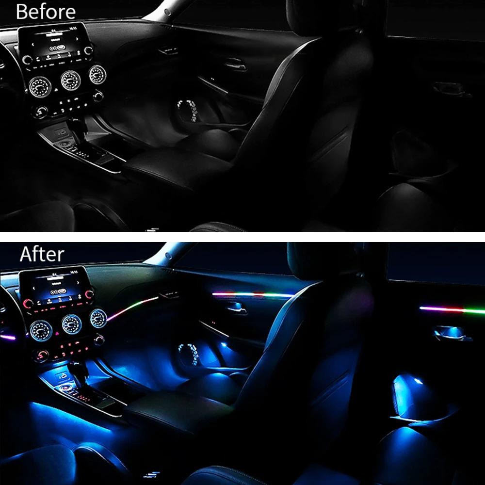 Symphony 18IN1 Car Interior Lighting LED Strip Neon Auto Ambient Lights RGB Waterproof with App Control LED Car Atmosphere Light