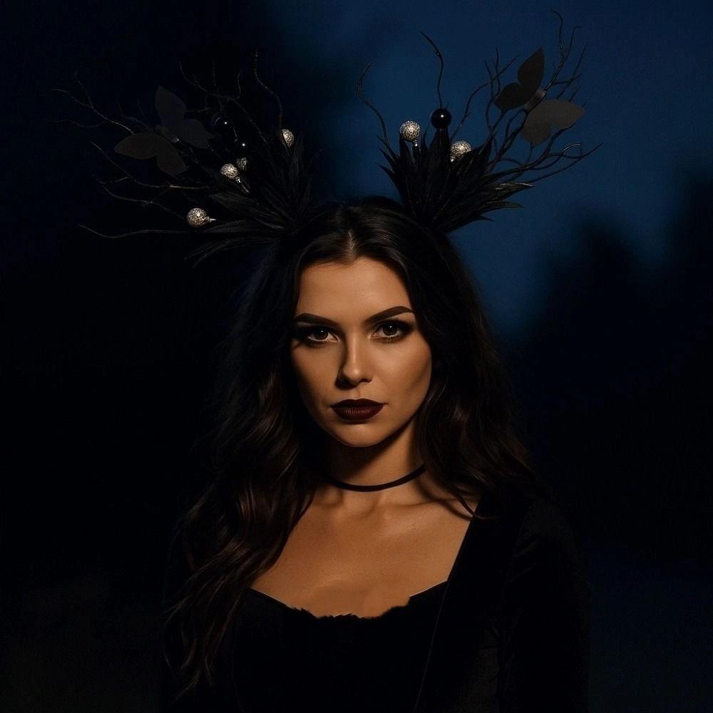 Funny Halloween Hair Hoop Dark Butterfly Festival Hair Accessories  Party