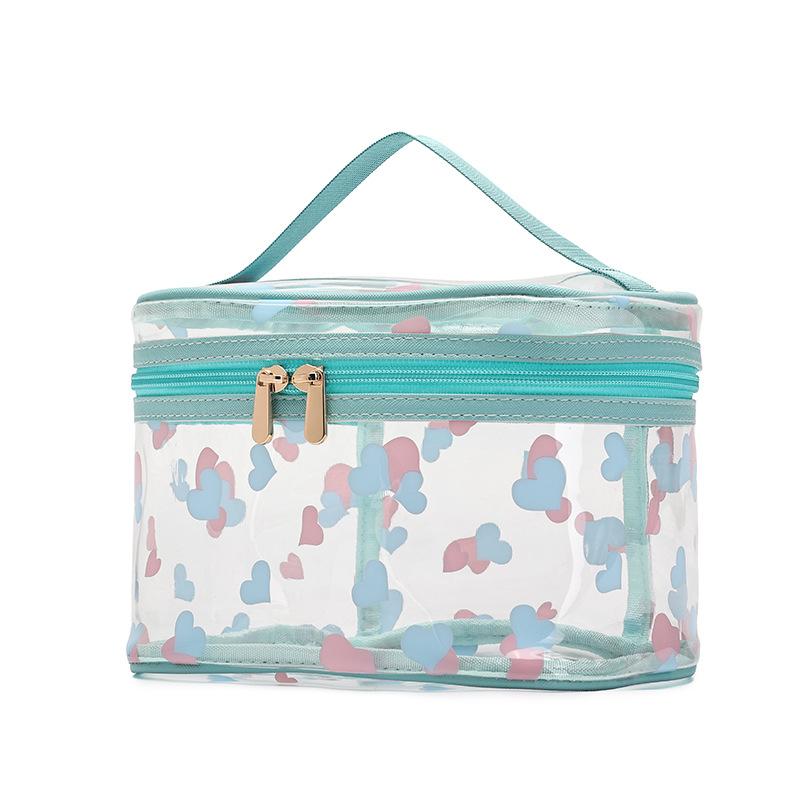 Modische PVC Tragbare Toiletten Tasche Reise Kosmetik Aufbewahrung Multifunktionale Tragbare Wasserdichte Kosmetiktasche