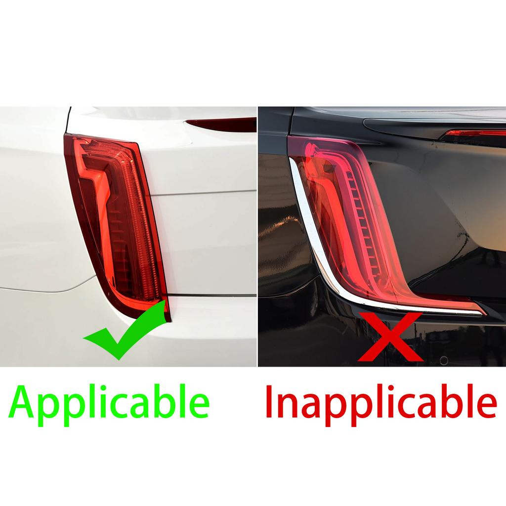 For Cadillac XTS 2013-2019 Real Carbon Fiber Rear Bumper Taillight Panel Decorative Strips Car Accessories Decoration Sticker
