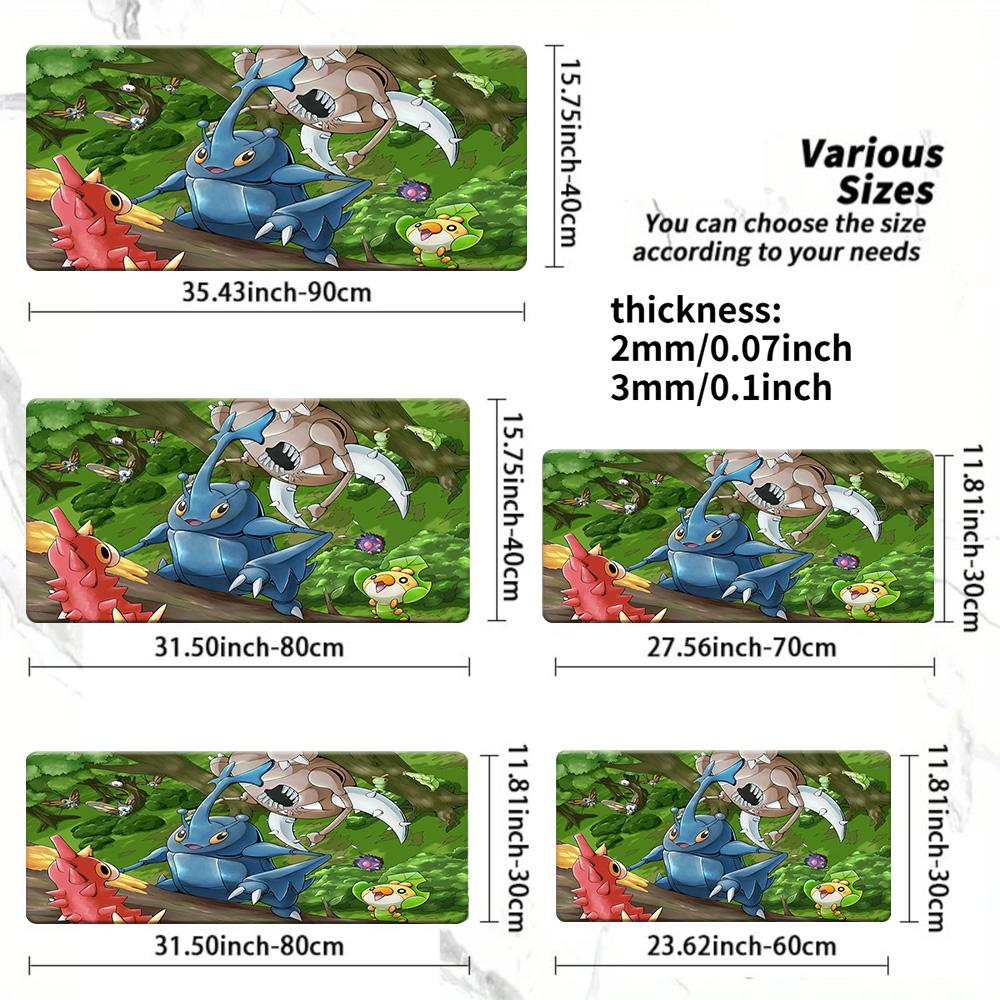 Pokemon Ash Pikachu Holographic Eevee Gaming Mouse Pad NonSlip Desk Mat 30x80x0.2cm