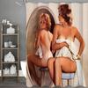 Sexy Women's Shower Curtain, Bathroom Decorative Shower Curtain, Waterproof Shower Curtain with Hooks