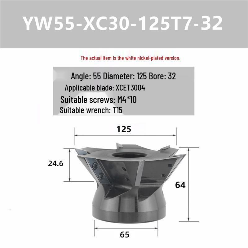 Long-Edge Dovetail Cutter Holder for XCET3004 Milling: 55°, 60°, 75° V-Groove & Disc Bottom Cleaning