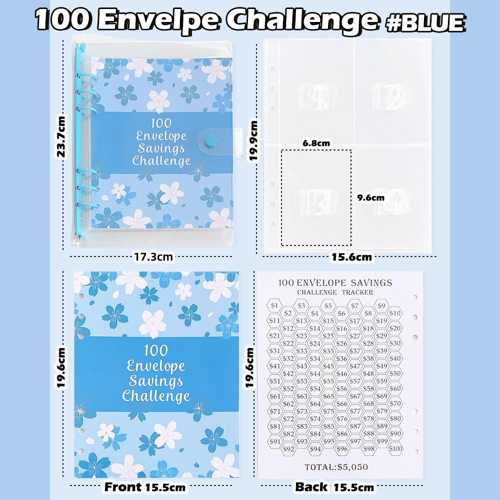 ПВХ планер на кольцах: 100-дневный челлендж по экономии денег Блокнот для денежного бюджета