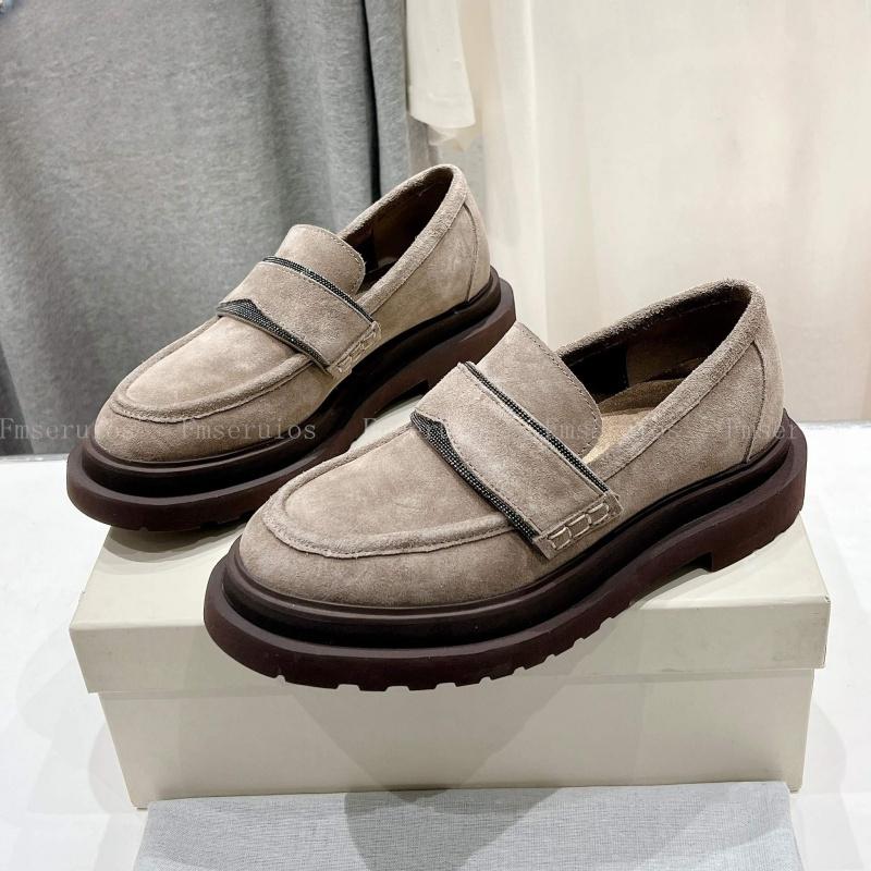 

Новые женские лоферы с круглым носком, плоская подошва, слипоны, кожаная платформа, комфорт, для офиса, для ежедневной ходьбы, повседневная обувь, однотонные, лаконичные, деловые 40 серый