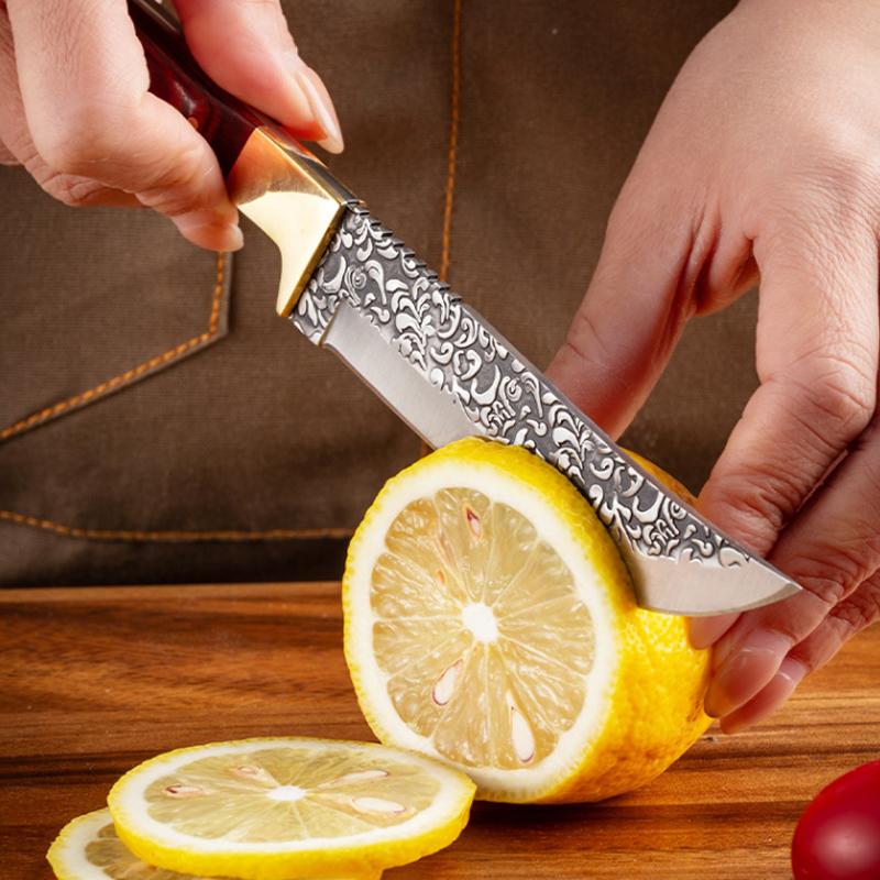 Stainless Steel Boning Knife Meat Cleaver Kitchen Mongolian Hand Meat Knife Roasted Whole Lamb Steak Knife with Knife Cover