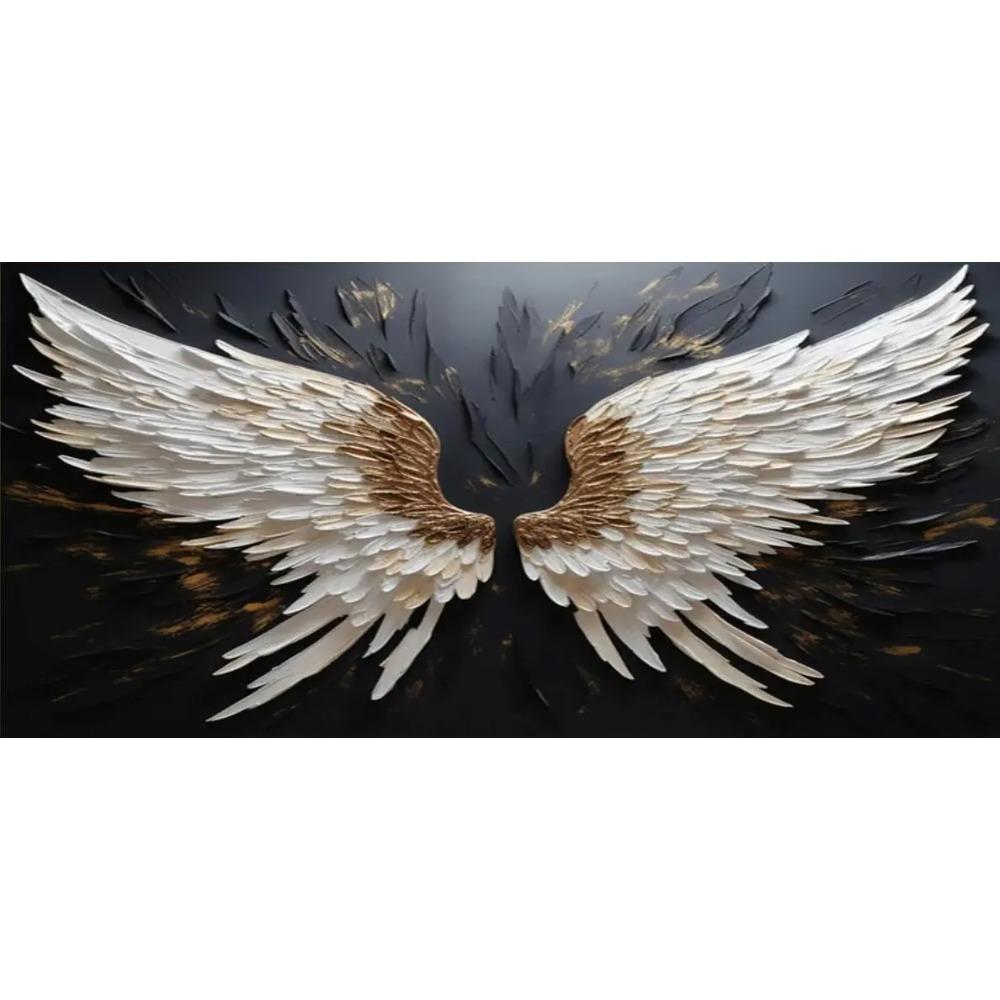 Abstract Angel Wings Canvas Painting Vintage Wall Art Black and White Wings Poster Print For Bedroom Living Room Home Decor